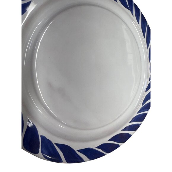 Signed Mexican Talavera Hand-Painted Cheese Butter Dish Lid Plate Table Top Read - Picture 3 of 14